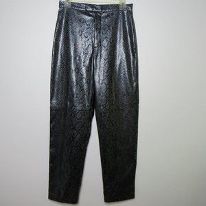 Vintage High Waist Vegan Leather Snake Pant Size 8